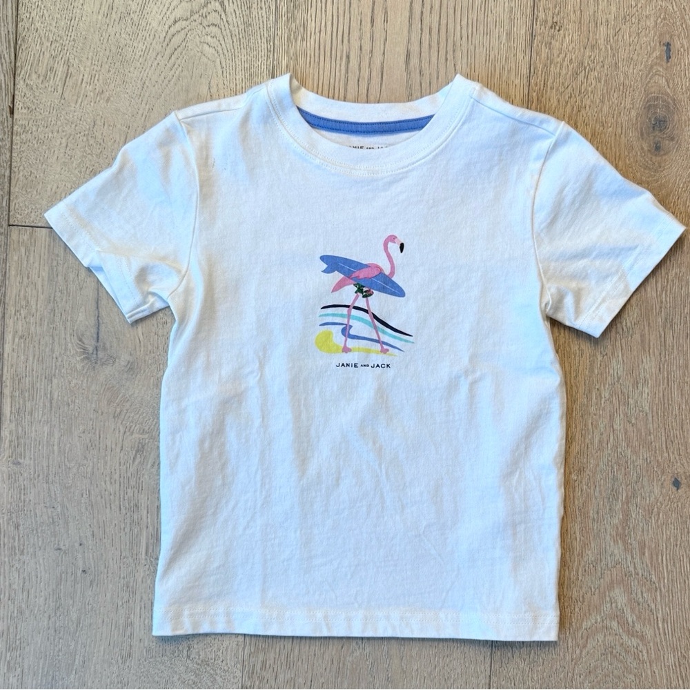 Janie and Jack 100% Cotton Flamingo T-Shirt – 4T, EUC